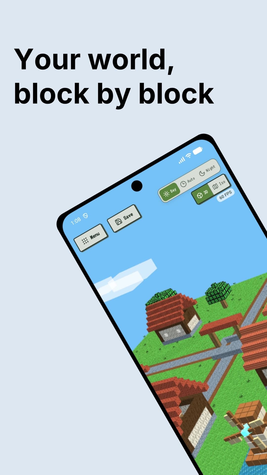 Voxel Builder 3D block building game for Android